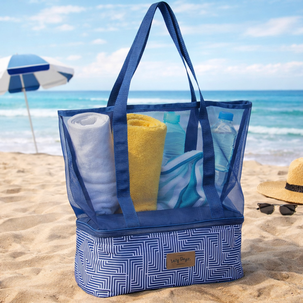 Insulated Cooler Tote Beach Bag - Makena
