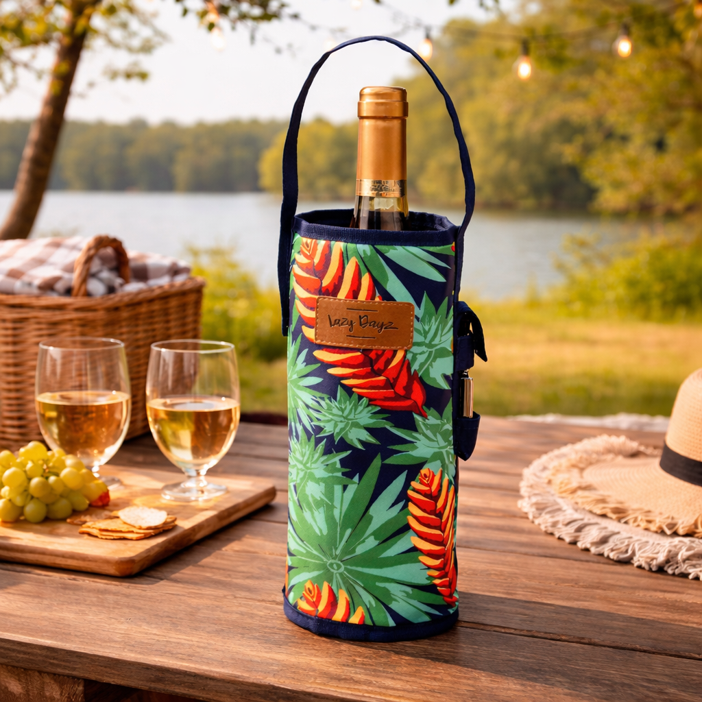 Insulated Wine Bottle Tote - Mossman