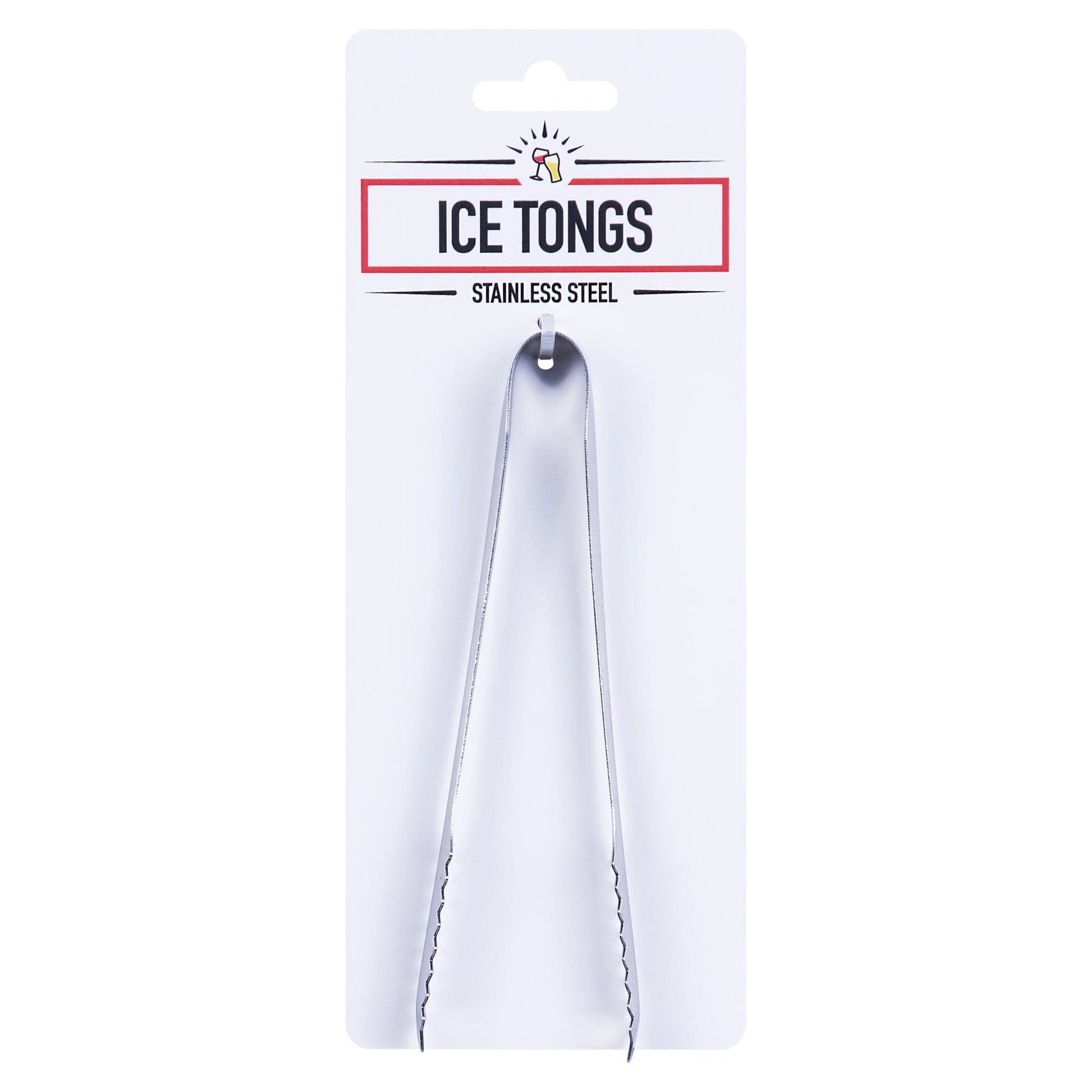 Stainless Steel Ice Cube Tongs Anti Slippery Clamp With Serrations And Long Jaws - 01