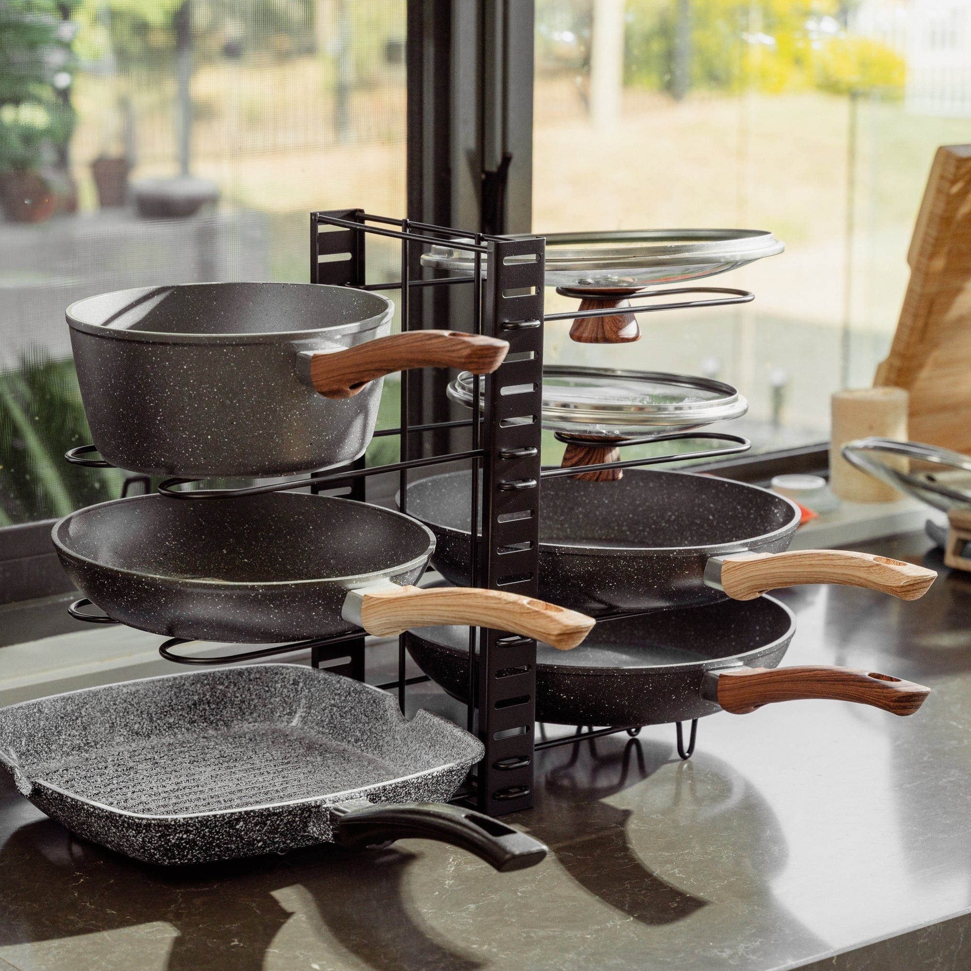 Livingtoday Kitchen Rack Double Sided Organiser - 02
