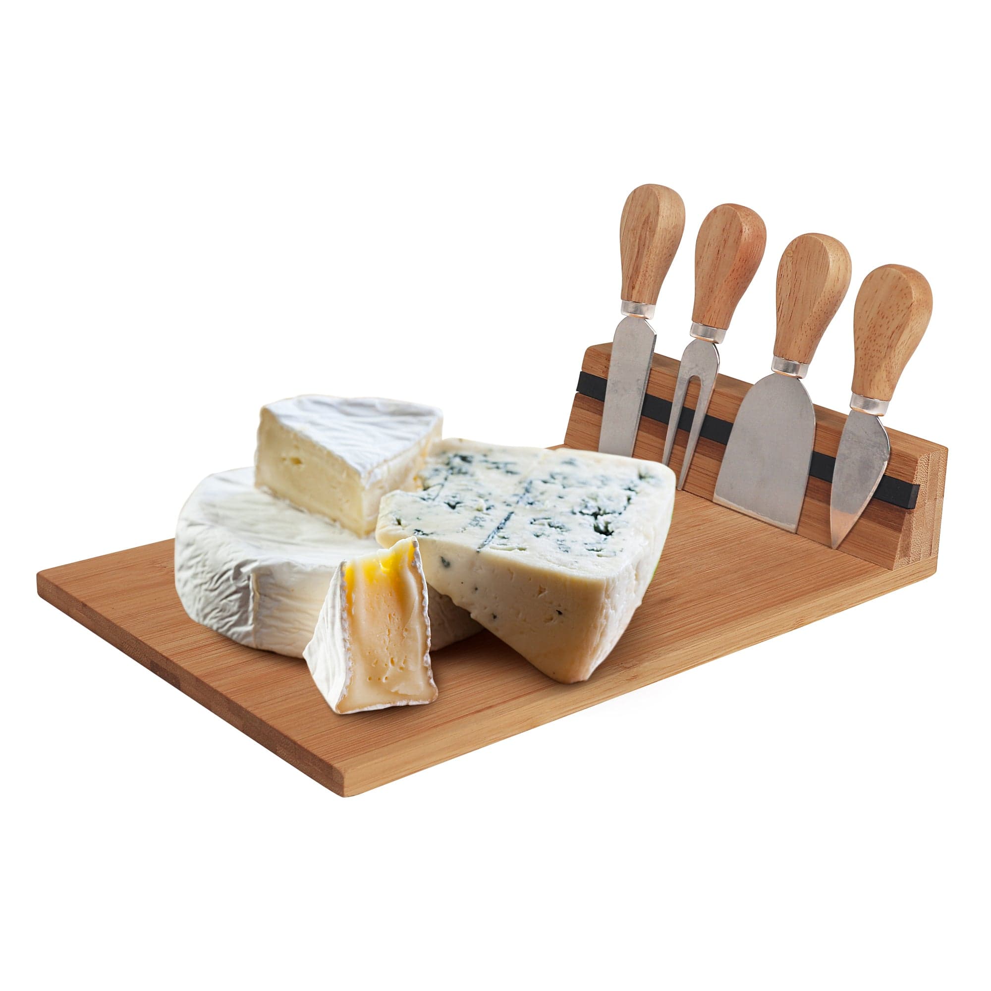 Bamboo Cheese Board And Knife Set - 02