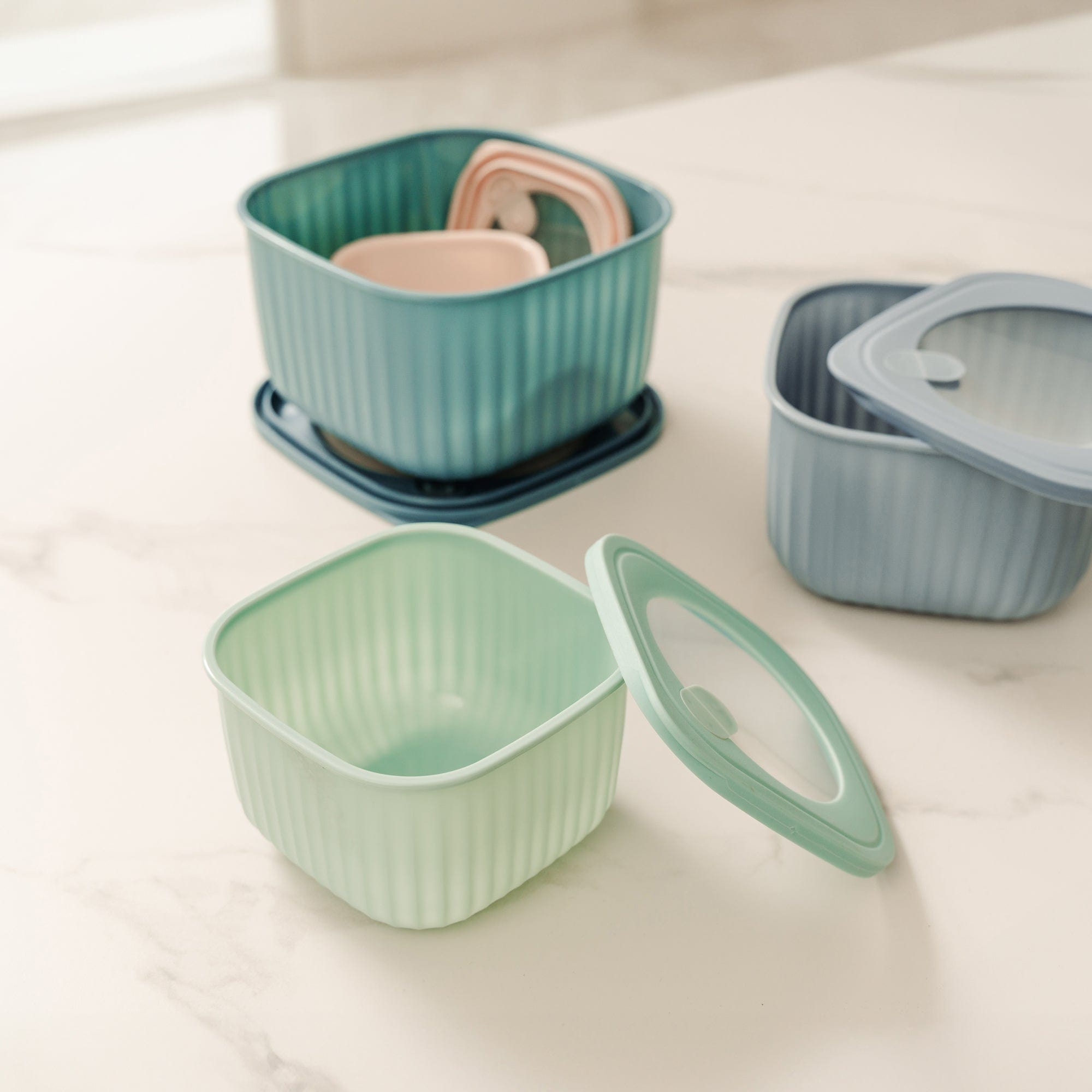 4 Pcs Cook Easy Square Nested Food Storage Set - 02
