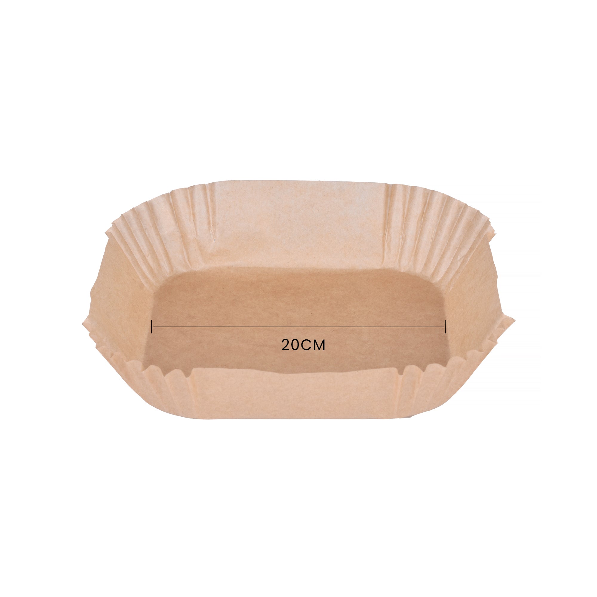 100 Pcs 20Cm Square Disposable Unbleached Silicone Paper Dish Air Fryer Liner - 12