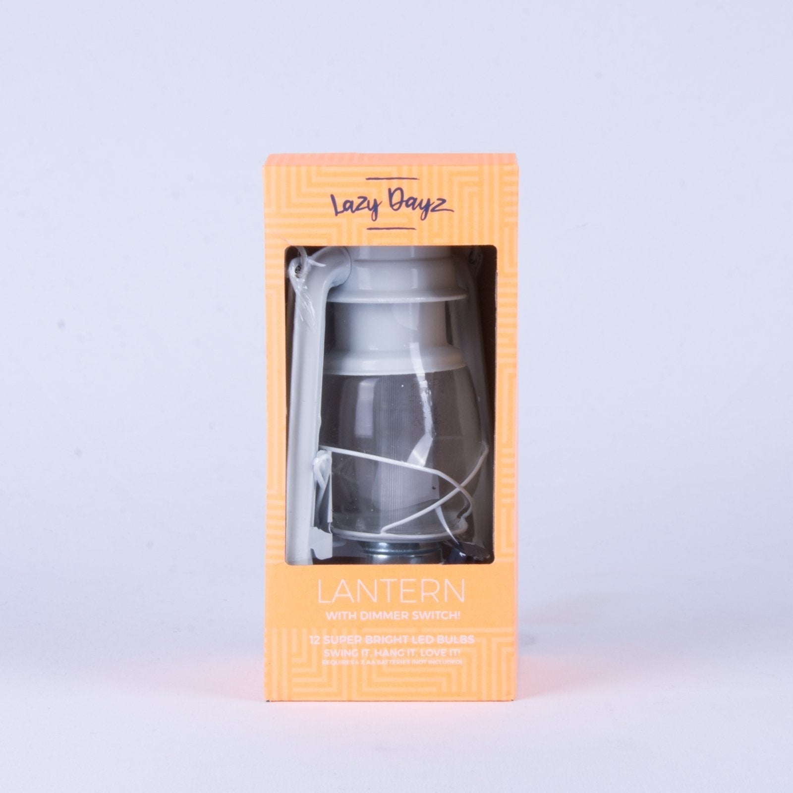 12 Led Solid Metal Camping Hurricane Lantern White - 03