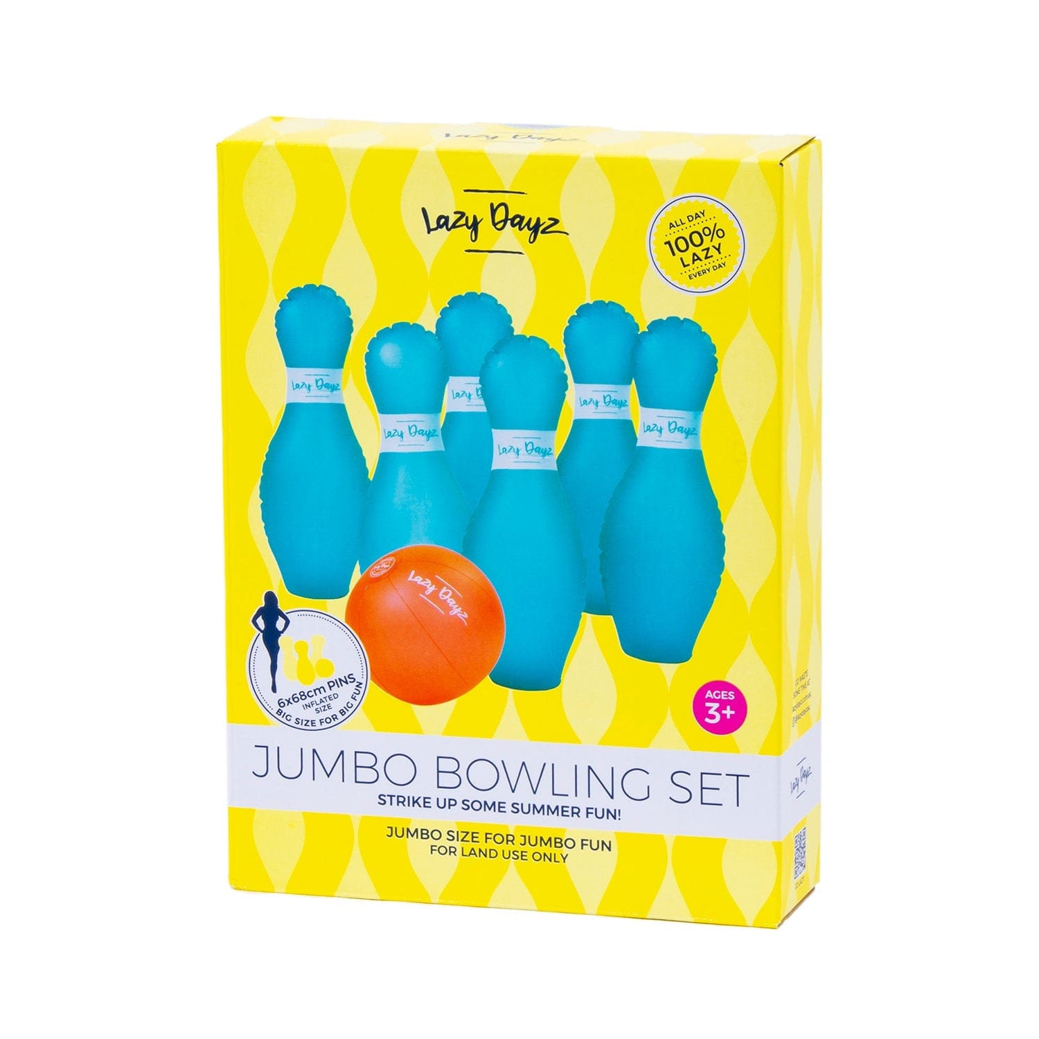 7 Pcs Lazy Dayz Pool Beach Inflatable Bowling Set Toy - 02