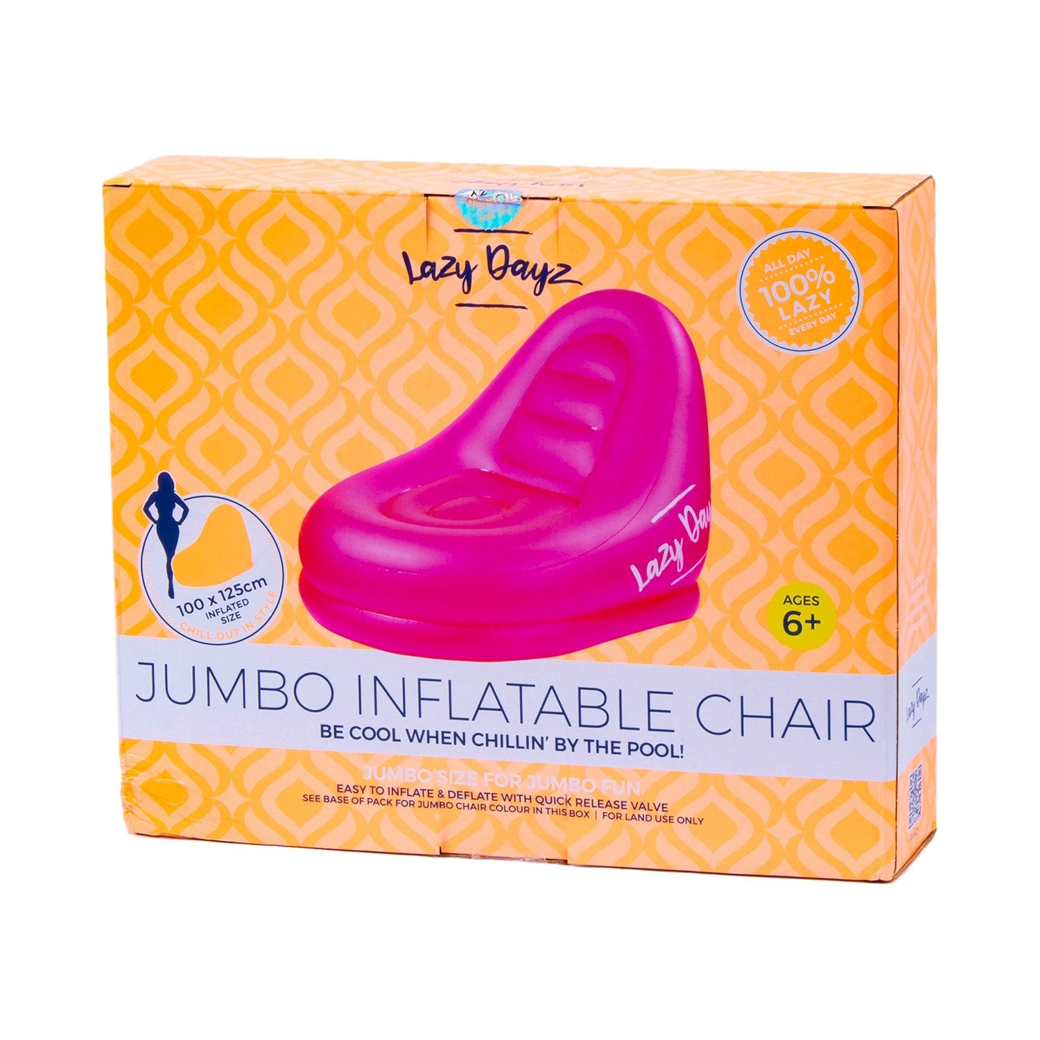 Lazy Dayz Jumbo Inflatable Chair Pink - 03
