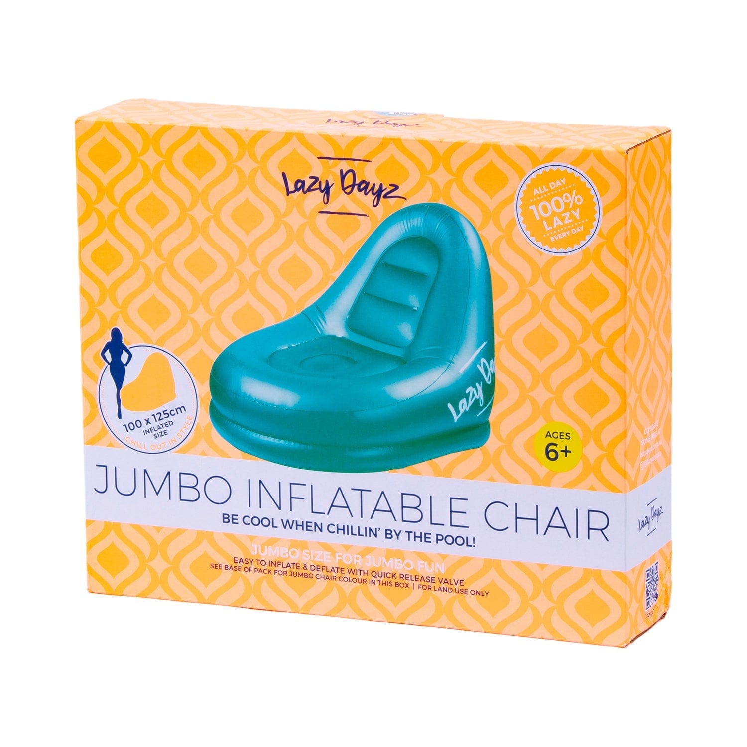Lazy Dayz Jumbo Inflatable Chair Teal - 03