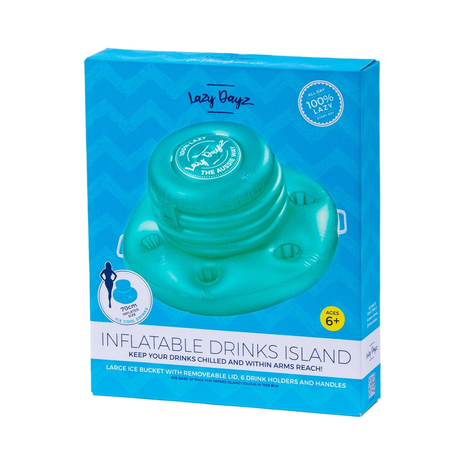 Lazy Dayz Inflatable Drinks Tub Teal - 03