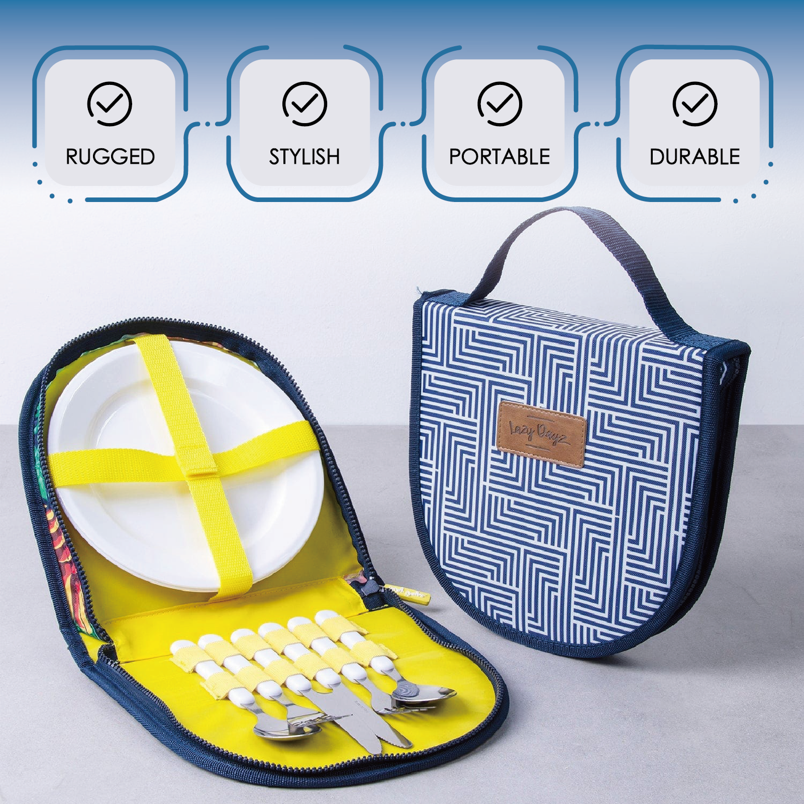 Lazy Dayz Picnic Cutlery Wallet Set Makena - 08