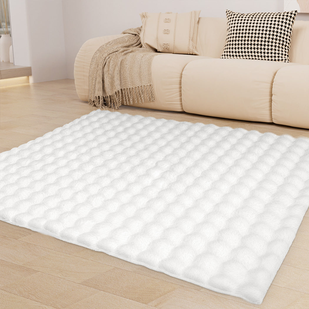 Marlow Floor Rug Carpet Fluffy Faux Rabbit Fur 80x120CM-2018816664715530246