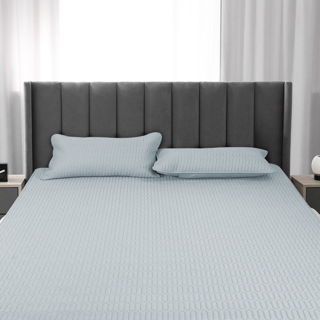DreamZ Latex Cooling Bed Sheet Set Fitted 3PCS Double-1954802917450059782