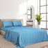 Dreamz 4pcs King Size 100% Bamboo Bed Sheet Set in Blue Colour-1954802919547211782