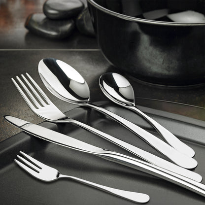 TOQUE Cutlery Set Stainless Steel 30PCS Silver-1954802794645032966