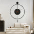 Yezi Round Wall Clock 60cm Large Modern Home Decoration-1954802445200789510
