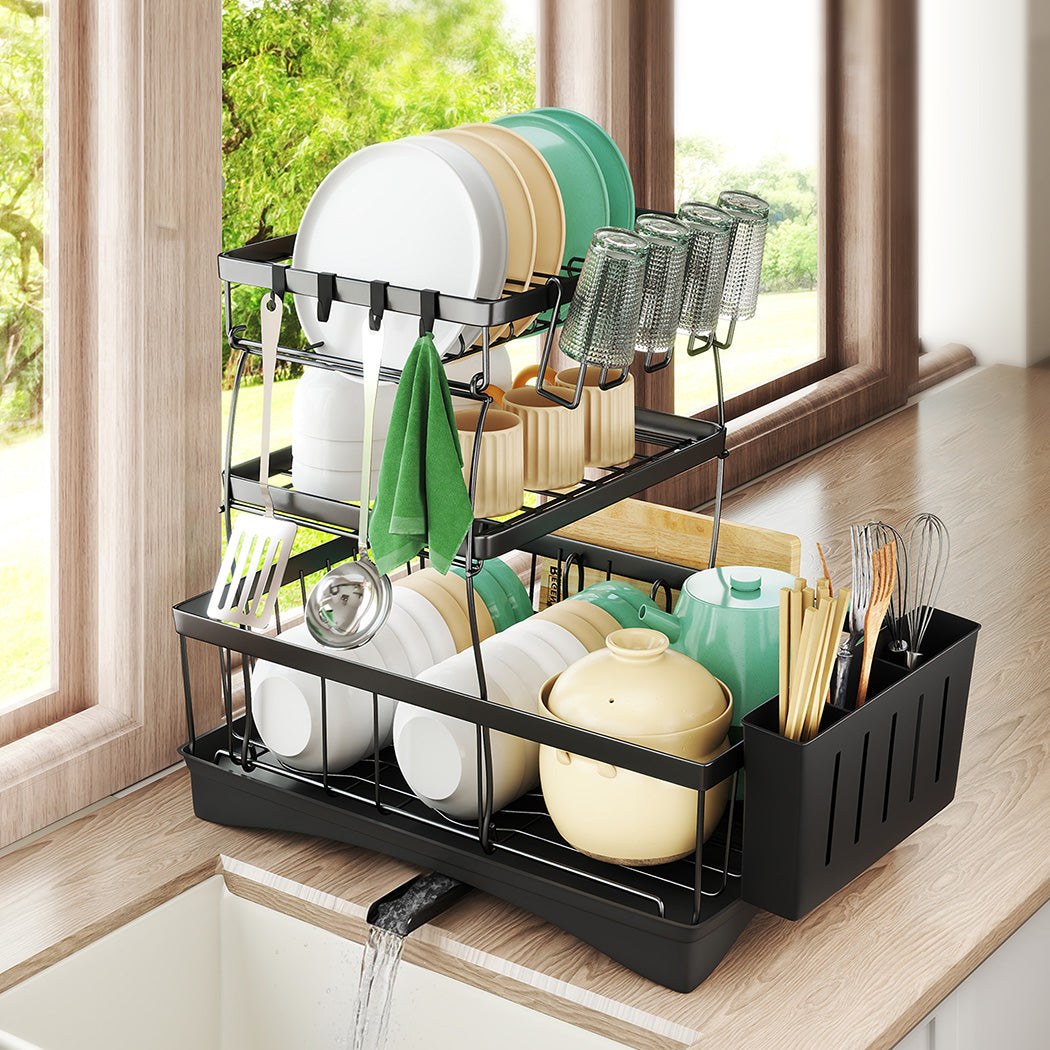 Toque Dish Drying Rack Plate Drainer Cup Holder-2006732713196916742