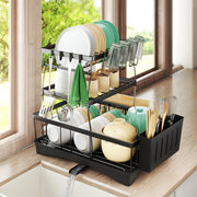 Toque Dish Drying Rack Plate Drainer Cup Holder-2006732713196916742