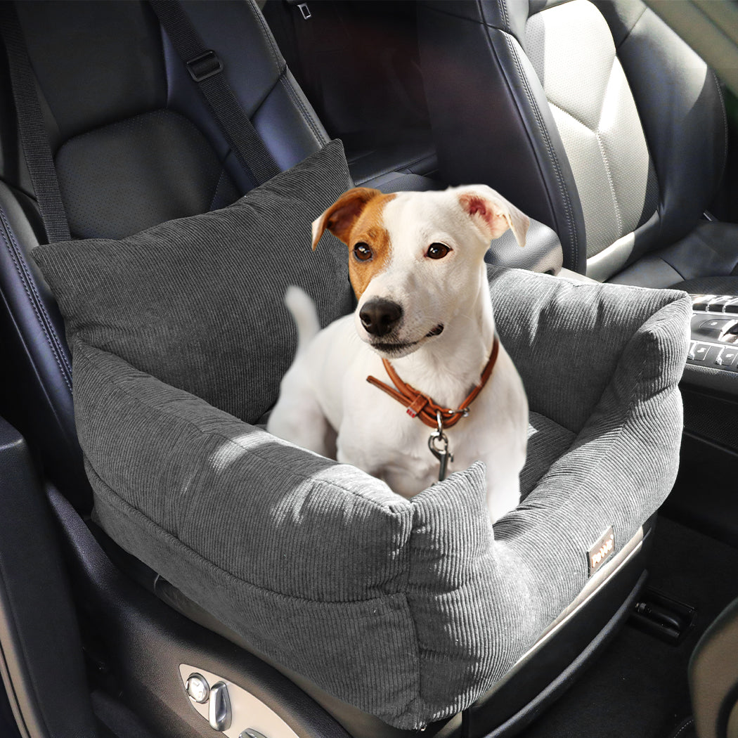PaWz Pet Car Booster Seat Dog Protector M Grey Medium-2006732991241523207