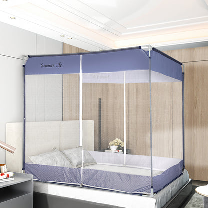 Dreamz Mosquito Bed Nets Foldable Canopy Square Blue-1954802841113726982