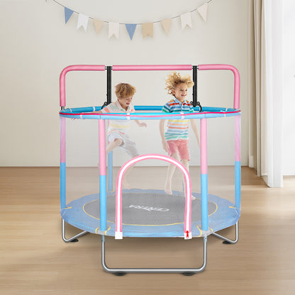 Centra 55&quot; Kids Trampoline Rebounder Pink-1954802468797943814
