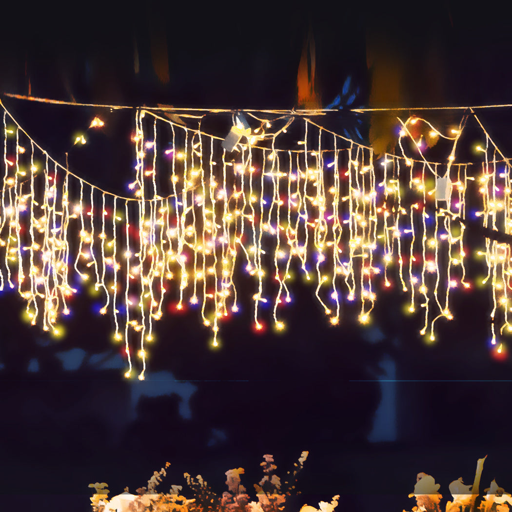 300 LED Curtain Fairy String Lights Multi Colour-2018816729257480198