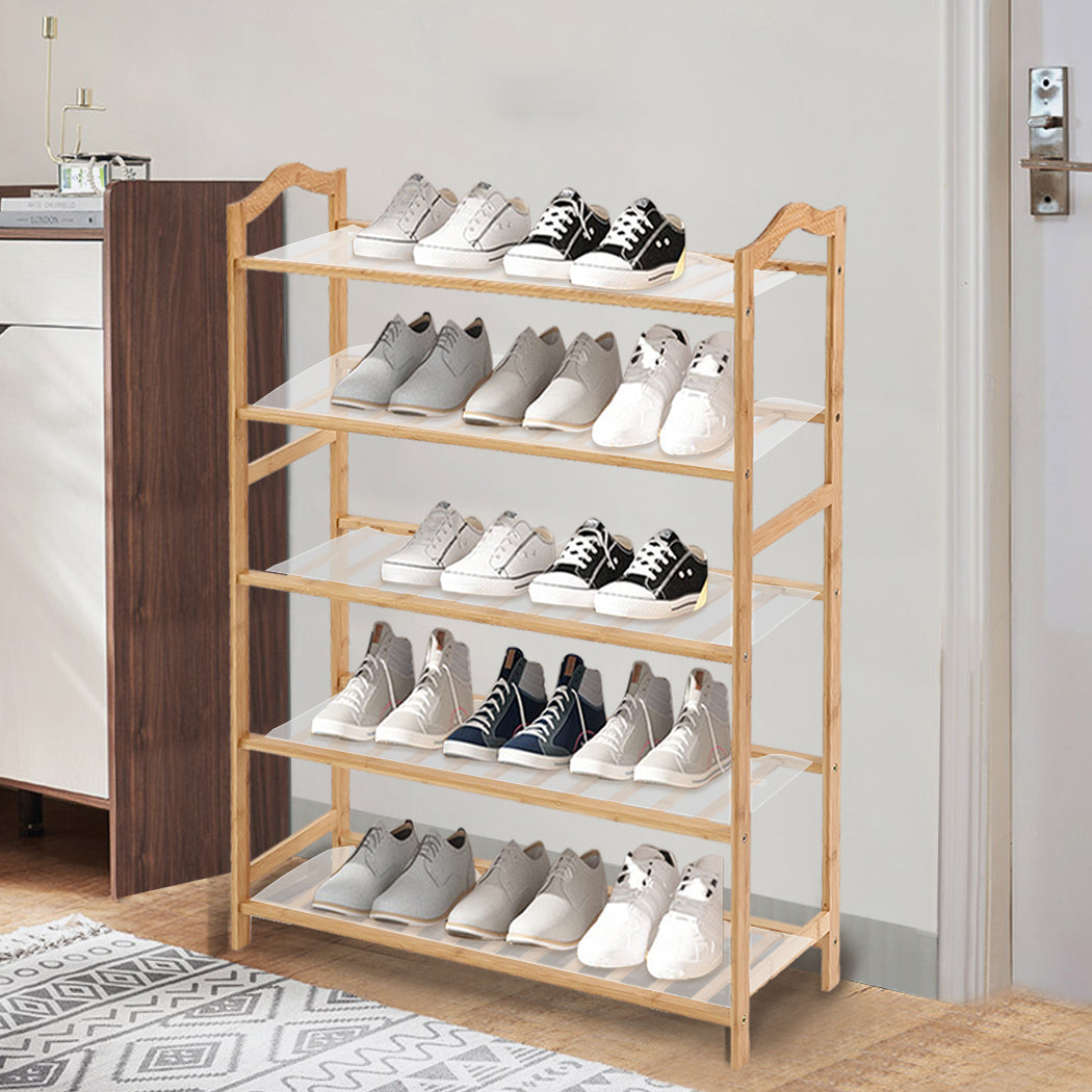 Levede Bamboo Shoe Rack Storage Wooden-1954802688814354438