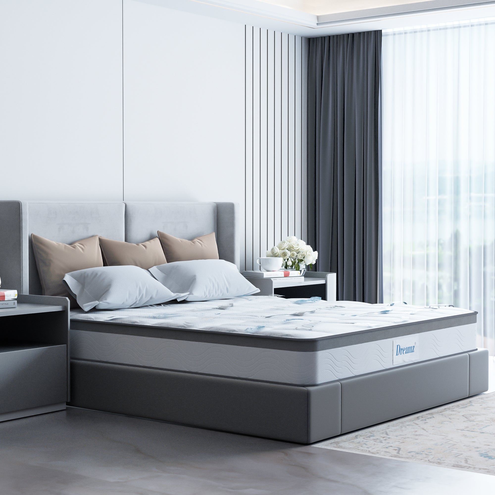 Dreamz Spring Mattress Bed Pocket Tight Single-2018816896169807879