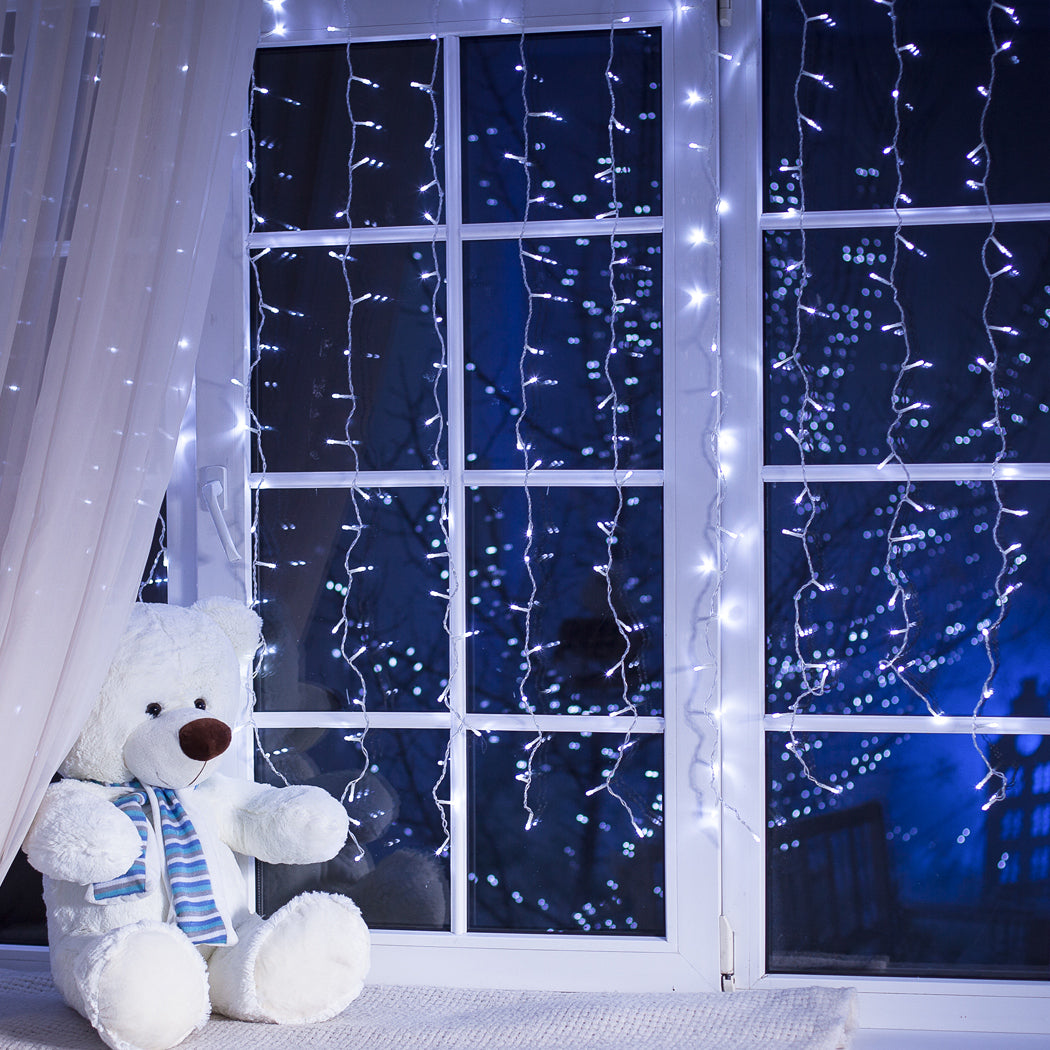 Curtain Fairy String Lights Wedding Cool White 300 LED-1954803087348731911