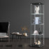 Stacked Display Storage Cabinet Glass Black-1954803004075020295