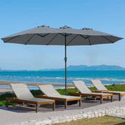 Centra 4.5M Double-sided Patio Umbrella Outdoor Umbrella Base Stand Grey-2018816843556458503