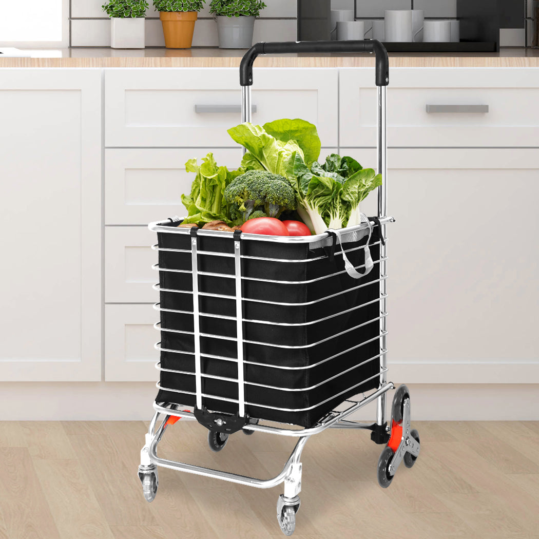 Mountview Foldable Shopping Cart Trolley-1954802730950332423