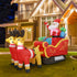 Santaco LED Inflatable Santa Sleigh Reindeer 2.2M-1952534169376657415