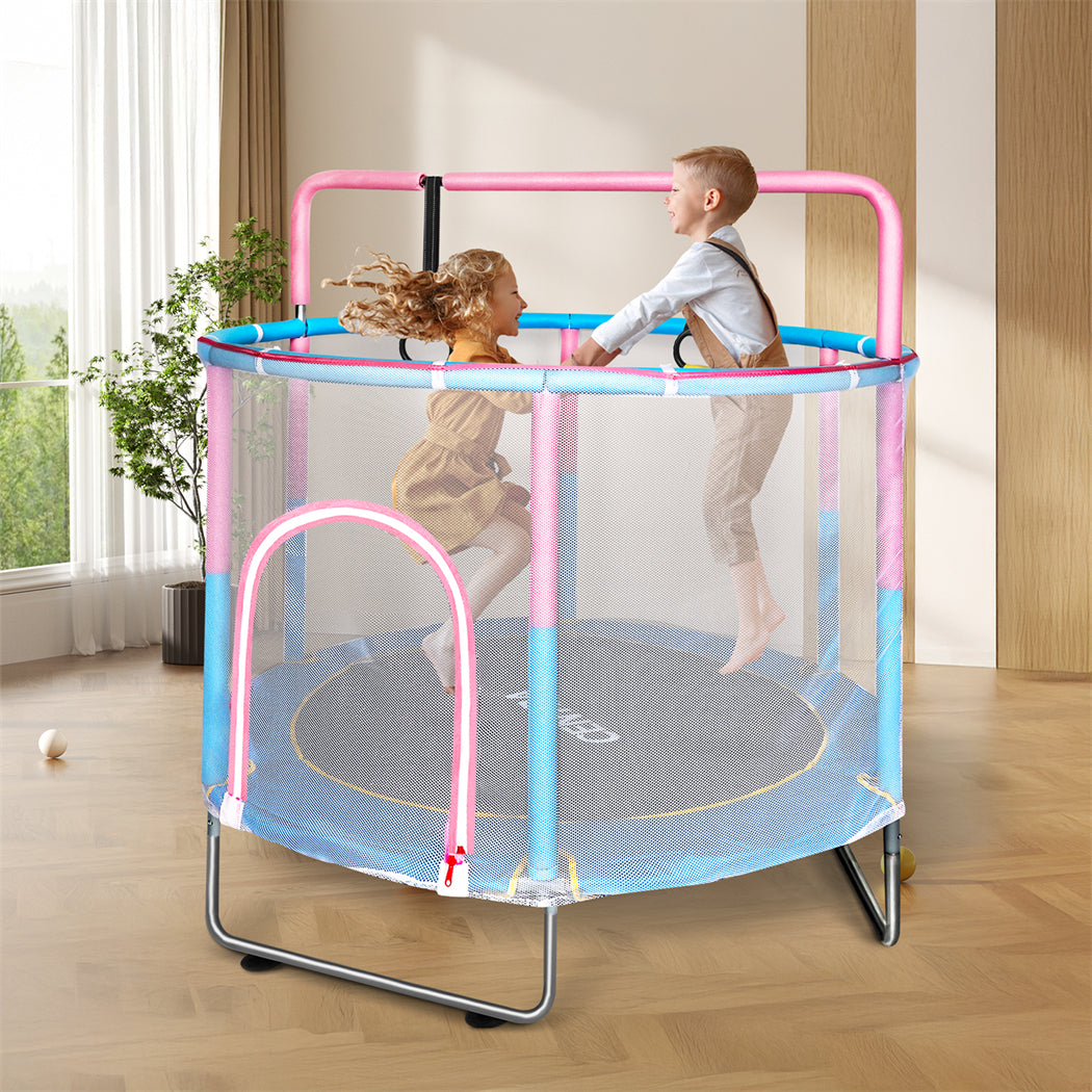 Centra 55&quot; Kids Trampoline Rebounder Pink-1954802468797943815