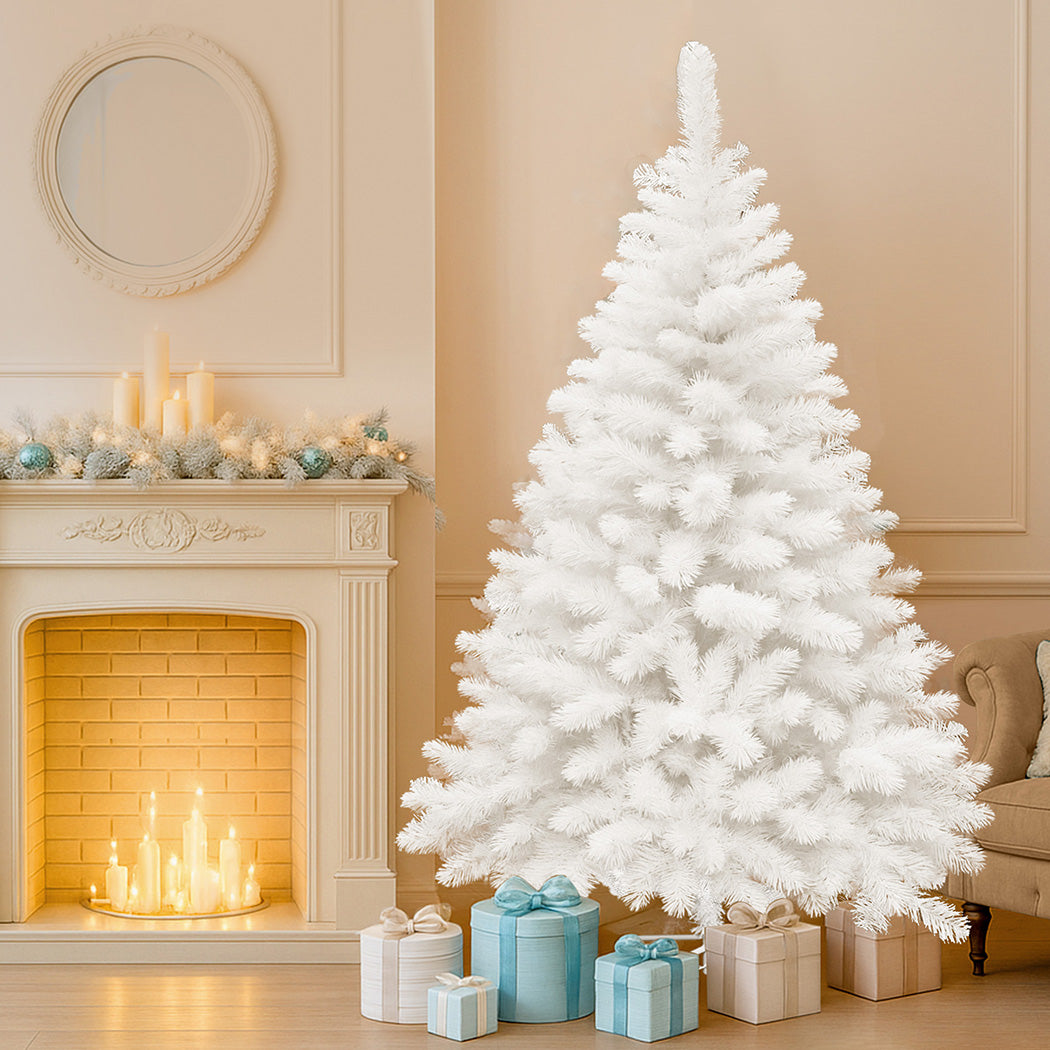 Santaco 1.8M 670 Tips White Christmas Tree-1952534165056524295