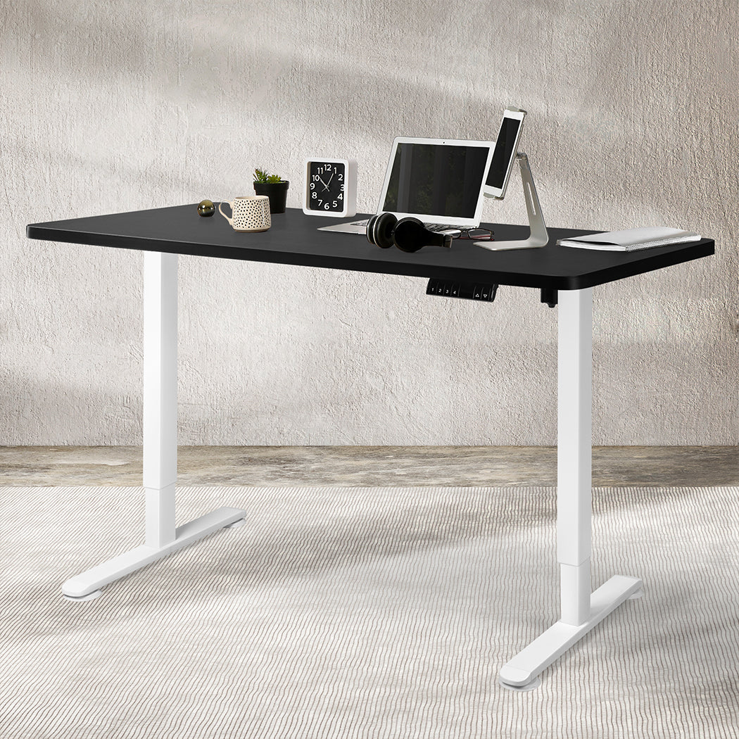 Levede Motorised Standing Desk Adjustable 140cm Black 1000x 1MM-2018816934543495175