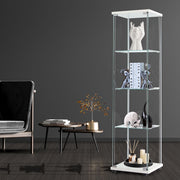 Stacked Display Cabinet Tempered Glass White-2006733283139915783