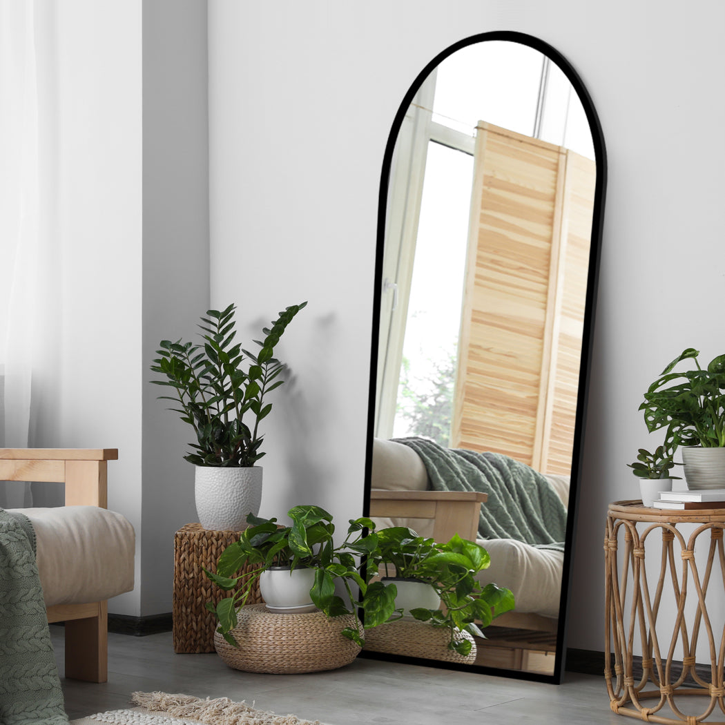 Yezi Floor Mirror Full length Mirrors 1.8M Black-2006733284322709511