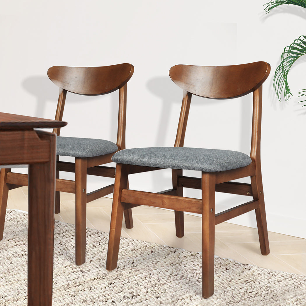 Levede 2xDining Chairs Kitchen Chair Brown 2Pack-1954802985624276999