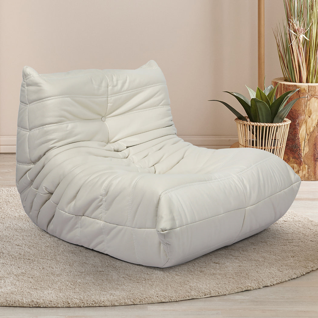 Levede Floor Chair Caterpillar Sofa Beige-1954802585399595015