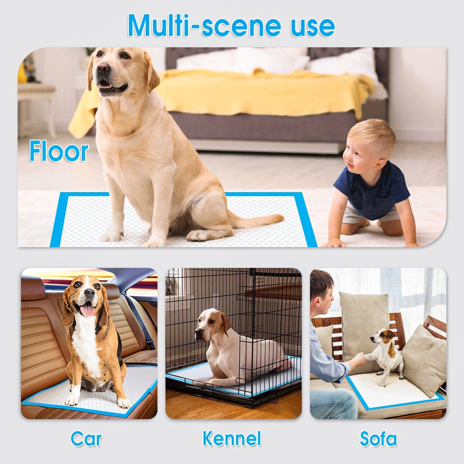 100 Pcs Dog Absorbent Training Pad 60 X 60 Cm - 06
