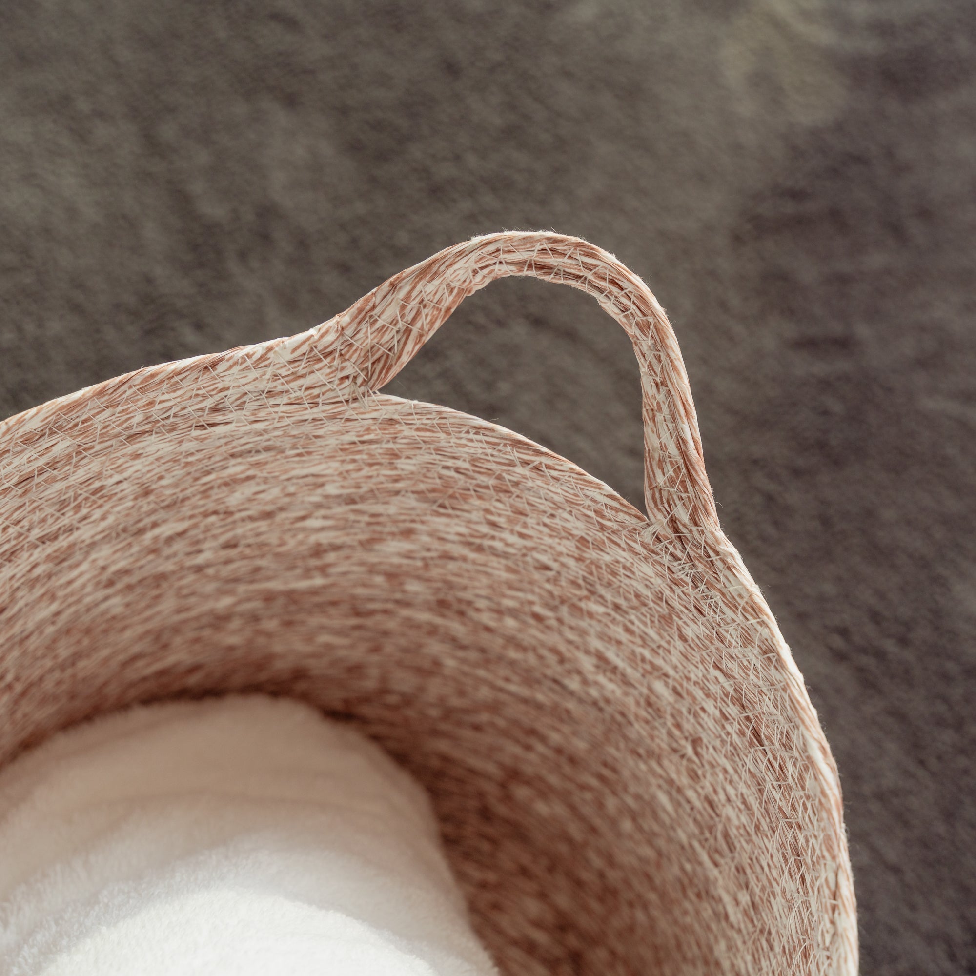 2 Pcs Cotton Rope String Carry Handles Storage Baskets Set - 08