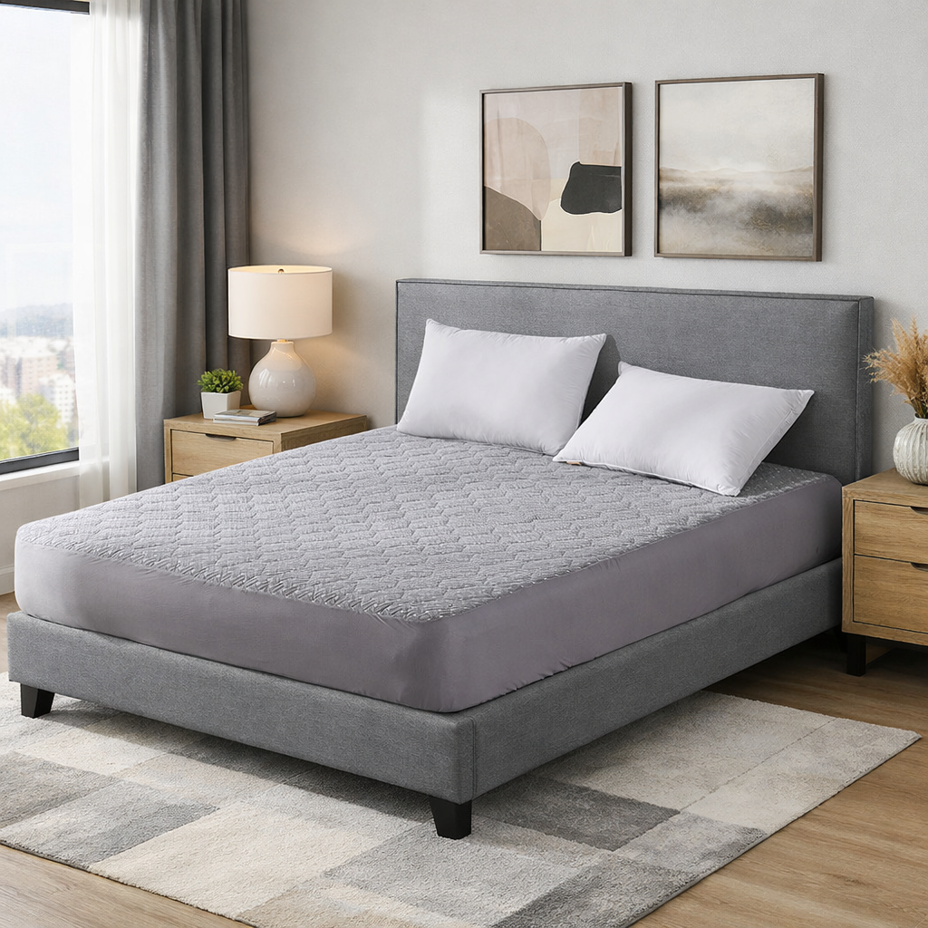 Mattress Protector Topper Bamboo (Queen) - Grey