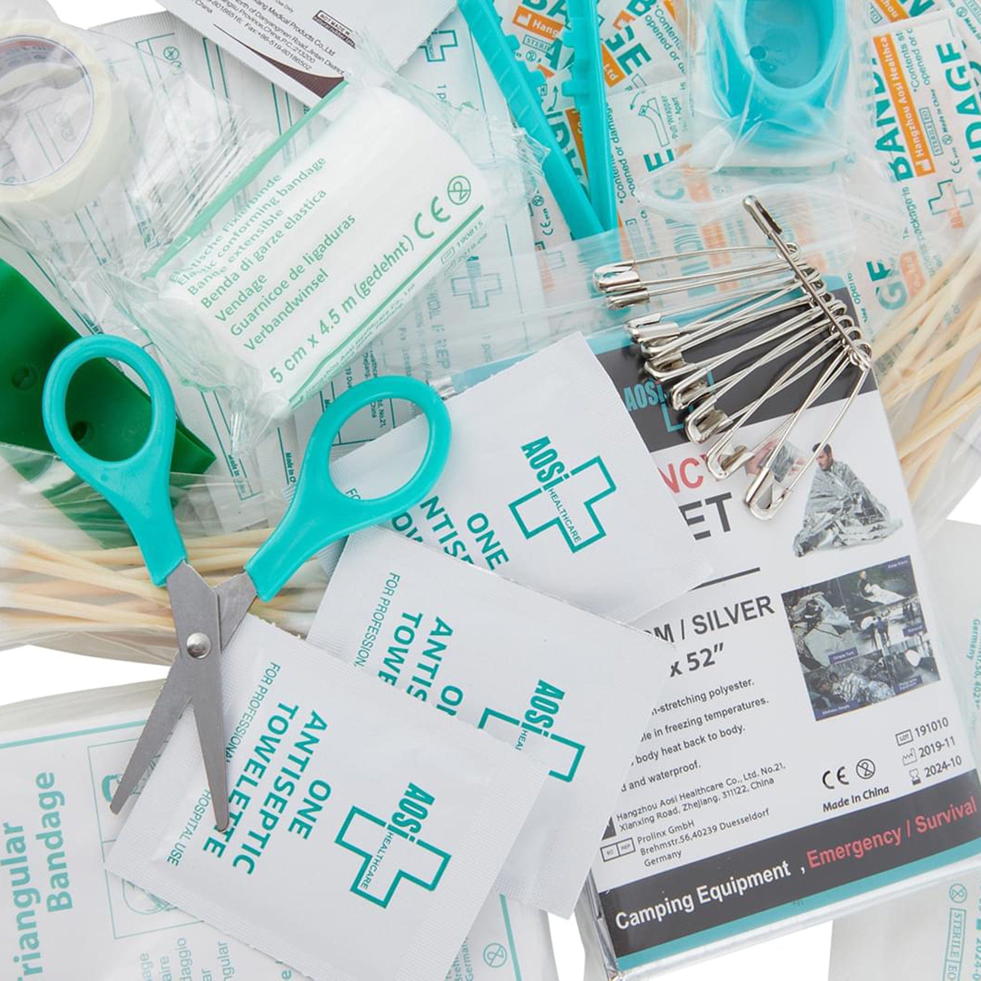 92 Pcs Emergency First Aid Kit Surgical Supplies Artg Registered Australia - 10