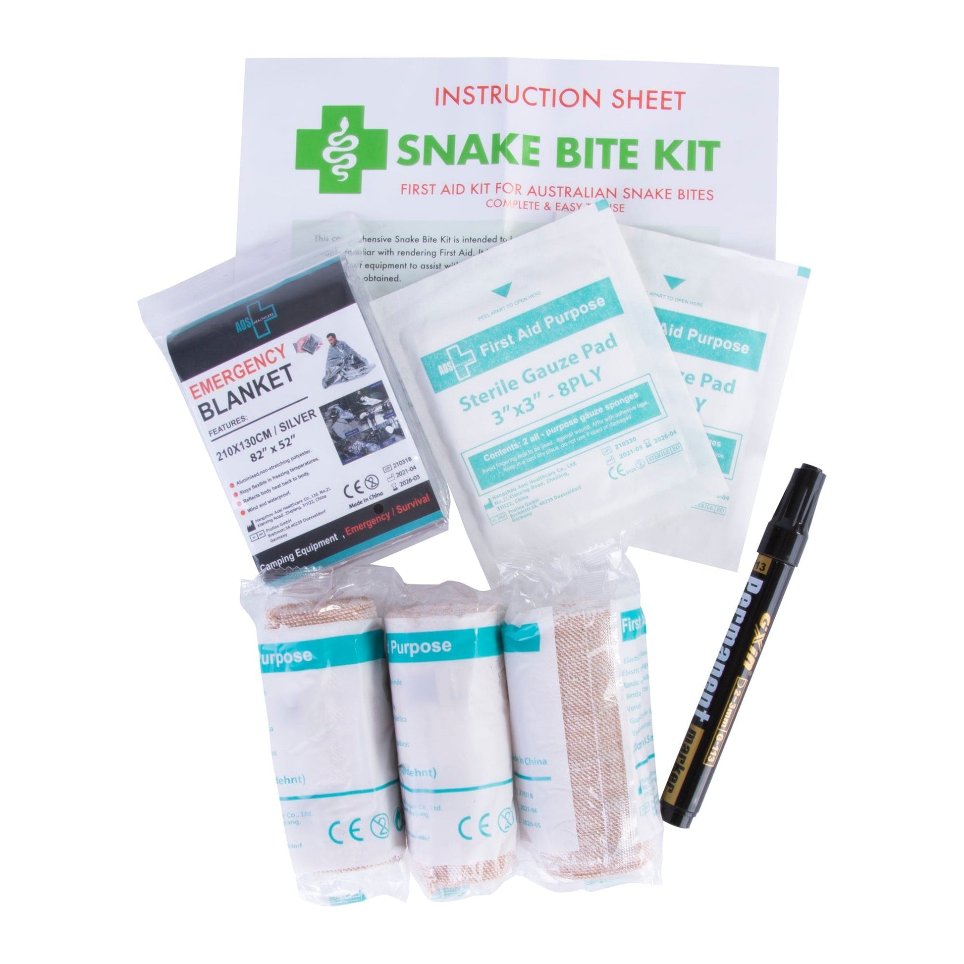 9 Pcs Snake Bite Emergency First Aid Kit - 02