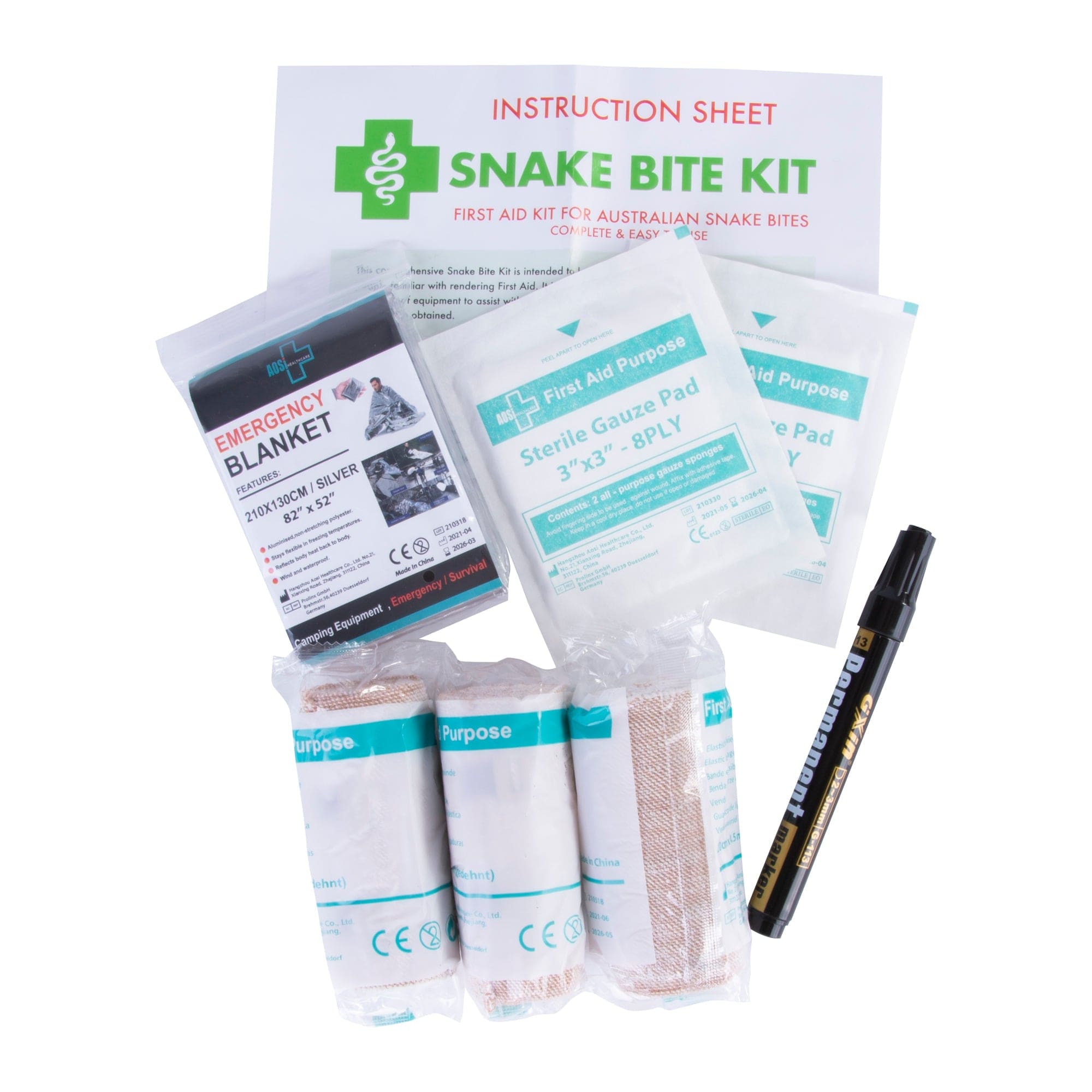 9 Pcs Snake Bite Emergency First Aid Kit - 02