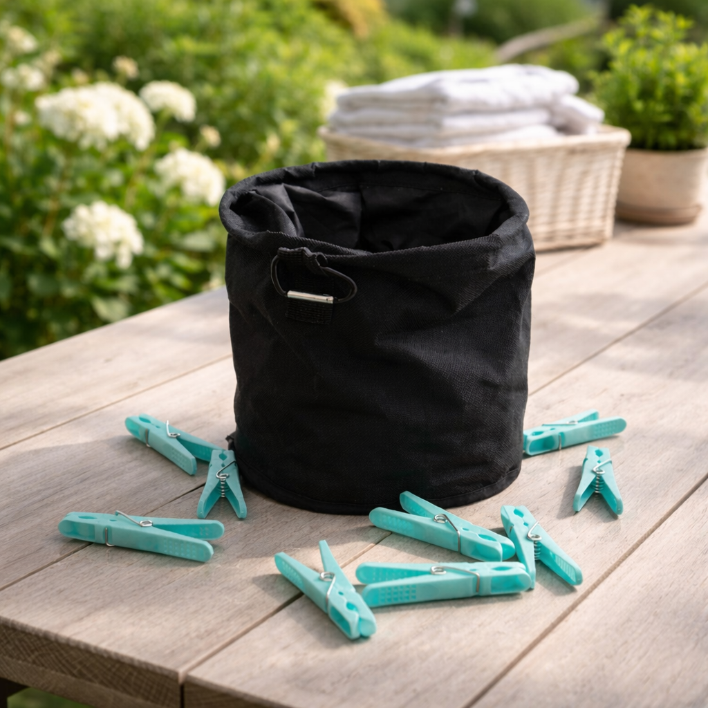 Peg Bag with Carabineer and 50 Pegs Set