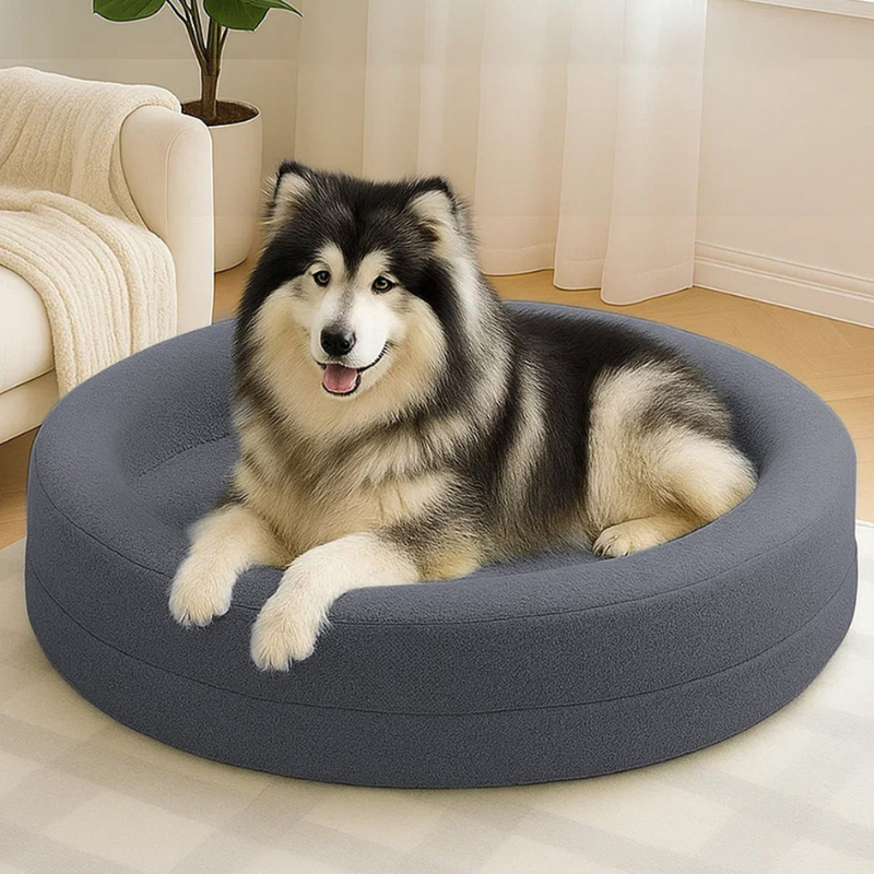 Pet Orthopedic Calming Bed Memory Foam Dog Sofa - Dark Grey