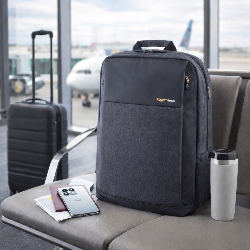 Premium Travel Laptop Backpack - Grey/Black