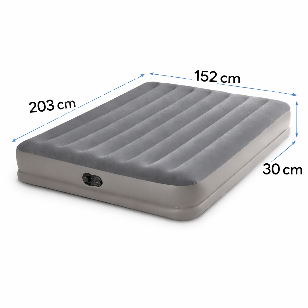Prestige Air Mattress with Built-In USB Electric Pump (Queen) - Grey