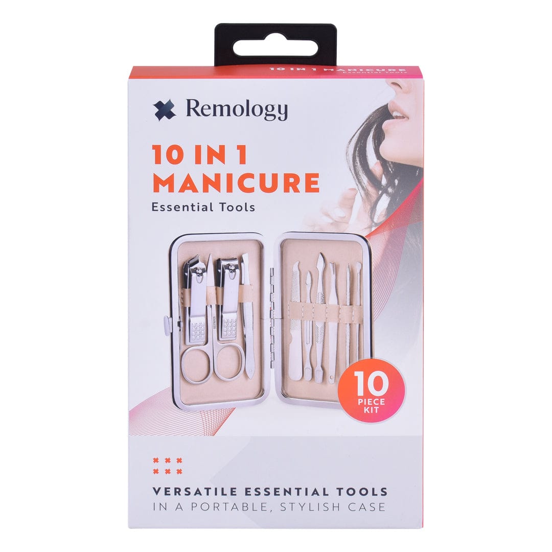 10 Pcs Remology Stainless Steel Manicure Set Silver - 07