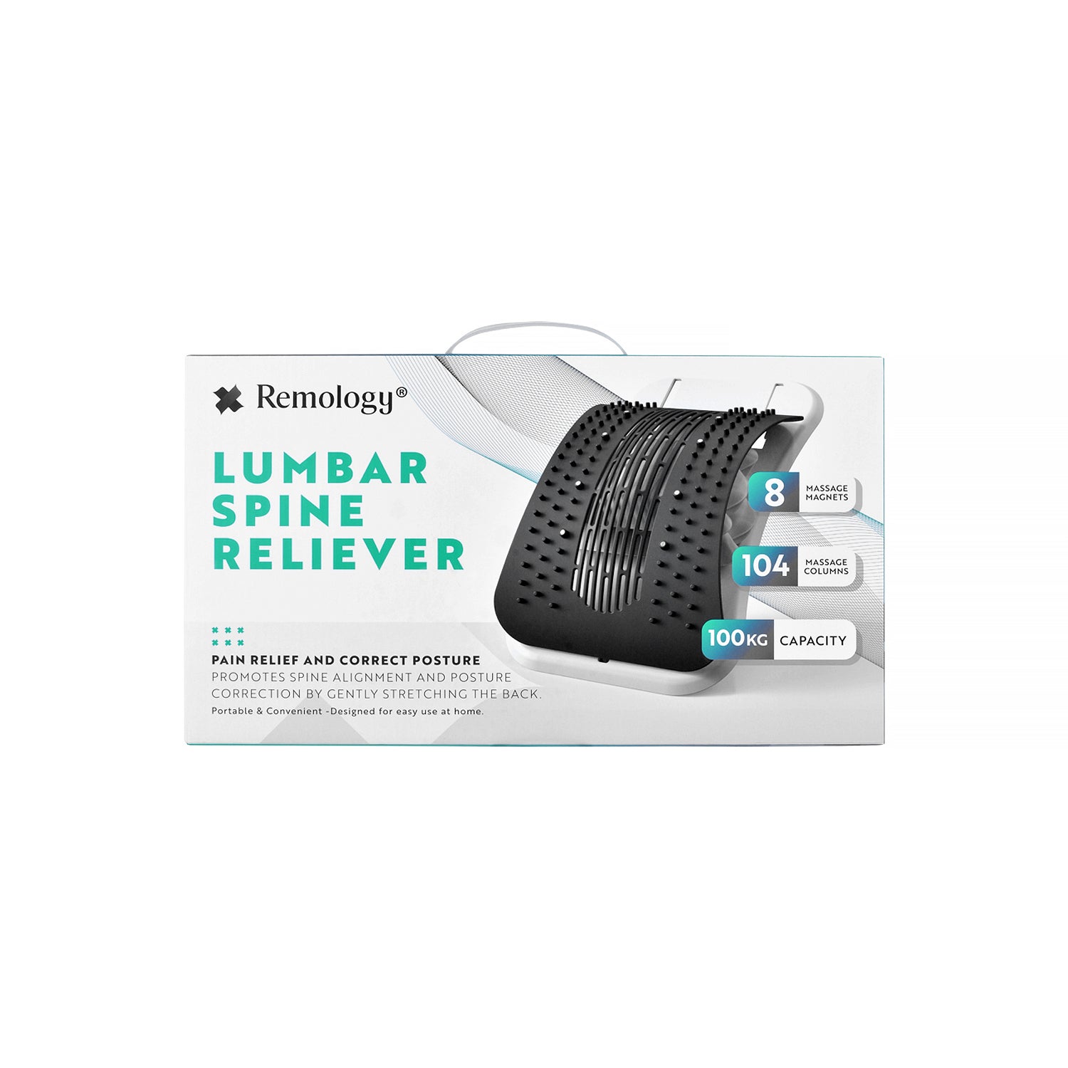 Adjustable Air Lumbar Spine Reliever Inflatable Back Stretcher With Acupressure Magnets - 13